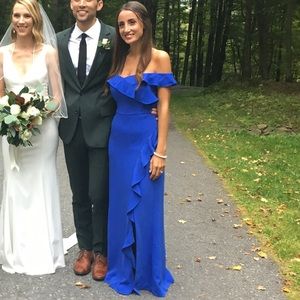 Beautiful BCBG Blue Gown for Wedding Guest